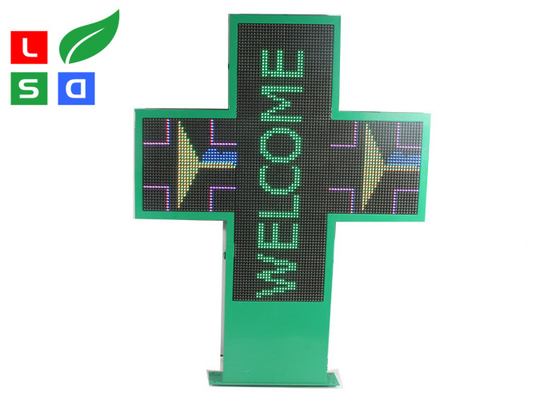 P25 RGB LED Shop Display LED Pharmacy Cross Sign WiFi Control Double Sided