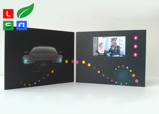 Rechargable LCD Video Greeting Card 128M Memory Motion Sensor Video Promotion Book